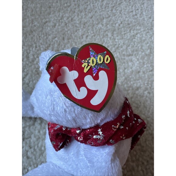 Ty Beanie Babies 2000 Holiday Teddy Christmas Bear Retired - Picture 7 of 9